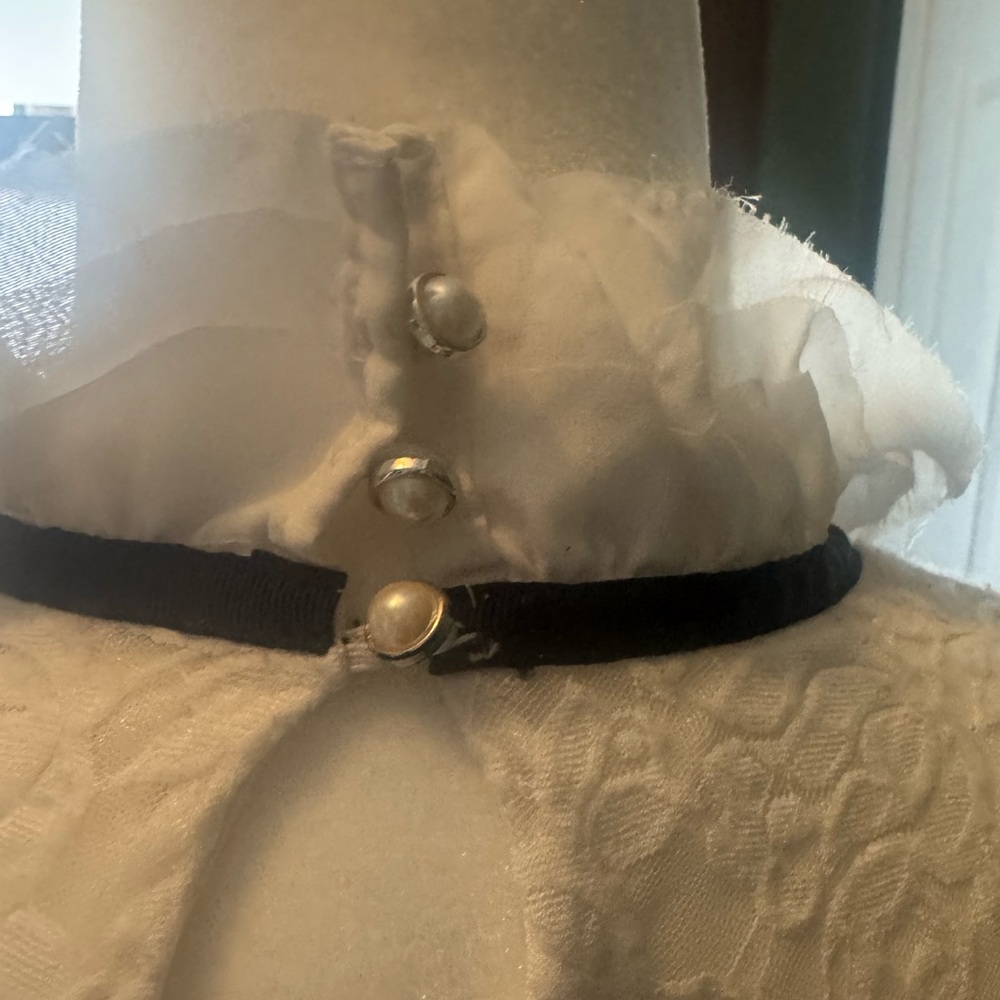 White Lace Ruffle Top - Picture 7 of 14